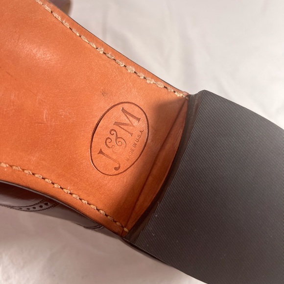 Vintage JOHNSTON MURPHY ARISTOCRAT Oxford Burgundy Leather Made in USA 91/2US - Picture 11 of 11